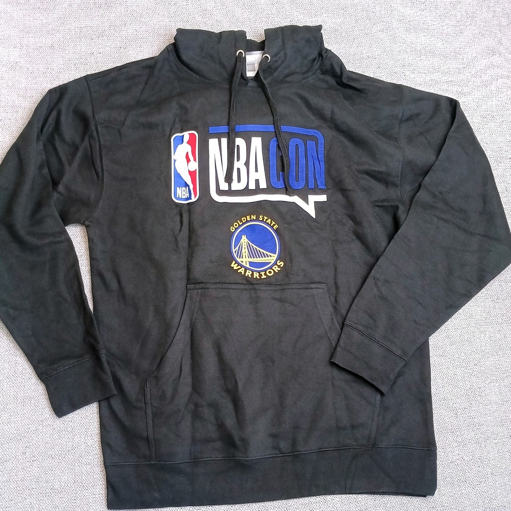 NBA Con Golden State Warriors Hoodie Mens Large Black New Graphic Sweatshirt